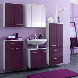 Salle de bains Small violet brillant