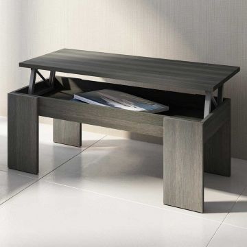 Table basse Ramos avec plateau relevable - anthracite