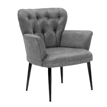 Fauteuil Woody Fashion | velours | gris