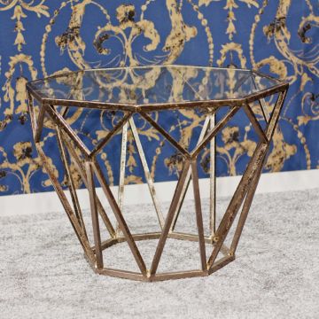 Table d'appoint octogone Vardy 55x55cm - bronze 