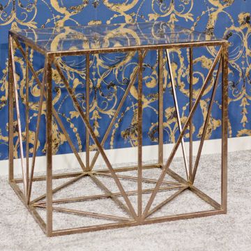 Table d'appoint Vardy 50x50cm - bronze 