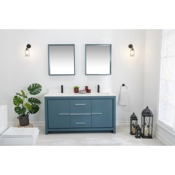 Jussara 3-Piece Bathroom Furniture Set | LAQUERED MDF | White Quartz Countertop