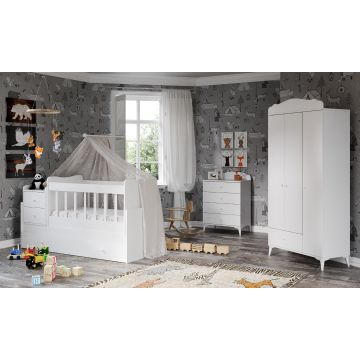 Woody Fashion Baby Room Furniture Set | 100% MDF | White Color