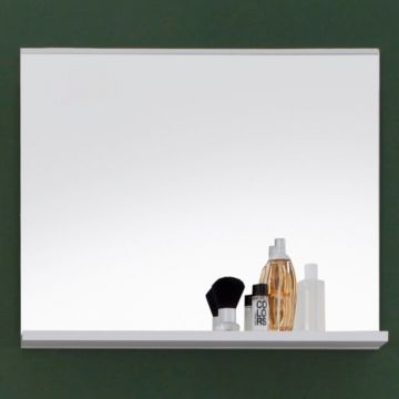 Miroir mural avec étagère Mezzo Bath | 60 x 10 x 50 cm | High Glossy White