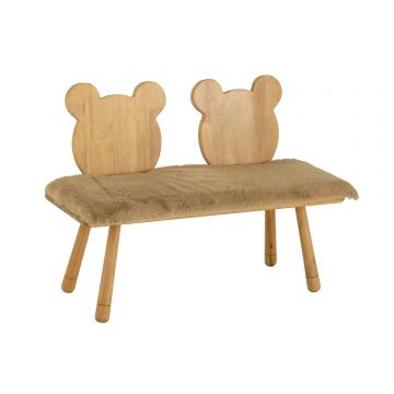 Chair child bear 2 people wood natural