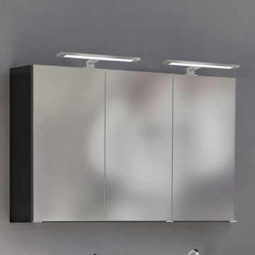 Armoire de toilette Lotuk 120cm 3 portes - gris graphite 
