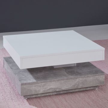 Table basse Universal | 70 x 70 x 35 cm | Cement Grey