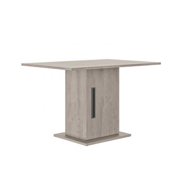Table avec rangement Bosy 80x120 - chêne gris clair