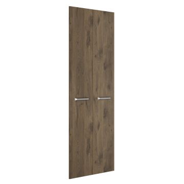 Portes d'armoire pour bibliothèque ouverte Elio | 72 x 2 x 202 cm | Viking Brown design