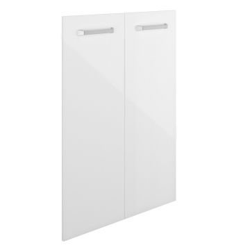 Portes d'armoire pour bibliothèque ouverte Elio | 72 x 2 x 101 cm | Blanc design