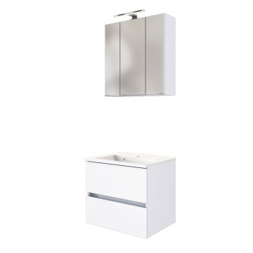 Set meuble lavabo Brama 60cm - blanc 