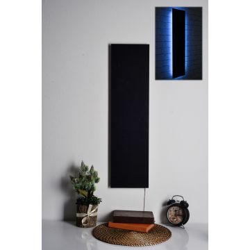 Firewood Bande LED | Base MDF noire | Cordon de 375cm | Bleu