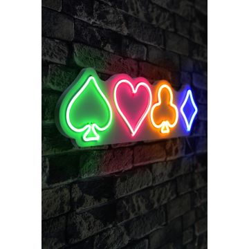 Jeu de cartes à éclairage néon - Série Wallity - Multicolore