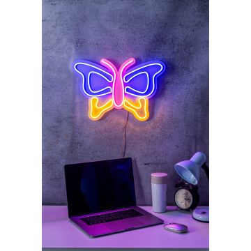 Néon papillon - Série Wallity - Violet/rose 