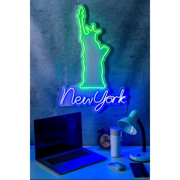 Néons New York - Série Wallity - Vert/bleu