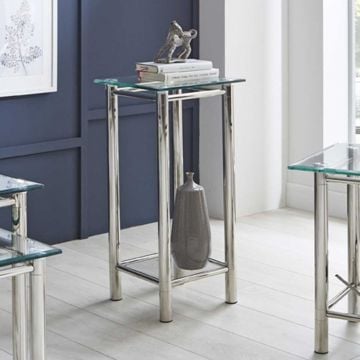 Table d'appoint Heiko - verre/chrome