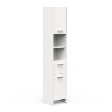 Meuble colonne Coralie | 33,6 x 32,8 x 191,5 cm | Blanc