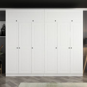 Armoire blanche spacieuse - Woody Fashion
