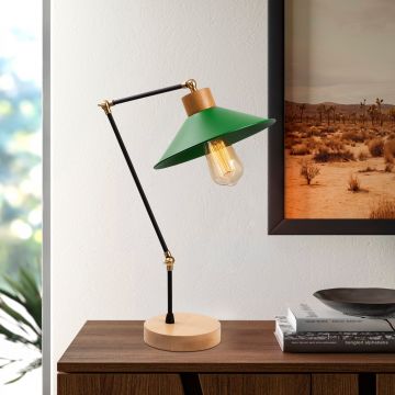 Lampe de table moderne verte | Design épuré et contemporain | 24cm de diamètre, 52cm de hauteur