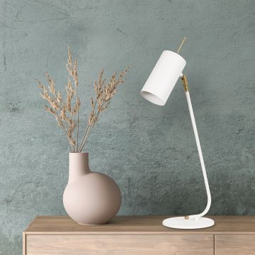 Lampe de table décorative moderne | Blanc | Corps en métal