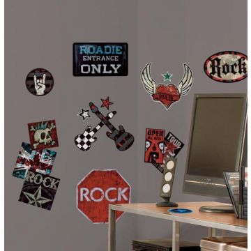 RoomMates stickers muraux - Rock 'n roll pour garçons