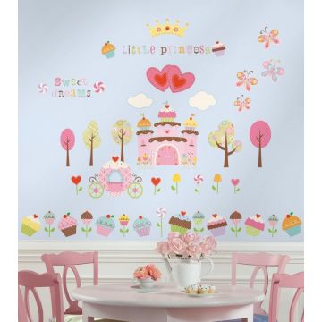 RoomMates stickers muraux Princesse gâteaux