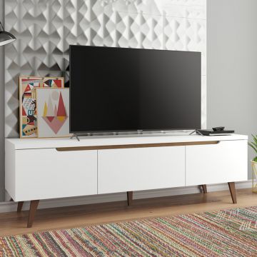 Meuble tv Infas 180cm à 2 portes & 1 tiroir - blanc
