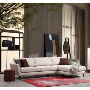 Canapé-lit d'angle confortable et élégant | Beige Brown | 303x168cm