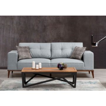 Canapé-lit 3 places | Design confortable | Structure en bois de hêtre | Couleur grise