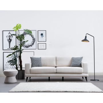 Canapé-lit 3 places" | Confort et style | Cadre en bois de hêtre | Tissu beige