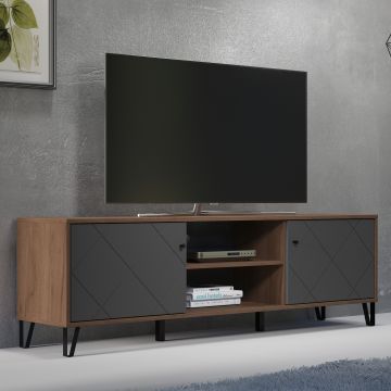 Montez meuble TV | 183 x 40 x 56 cm | façade anthracite