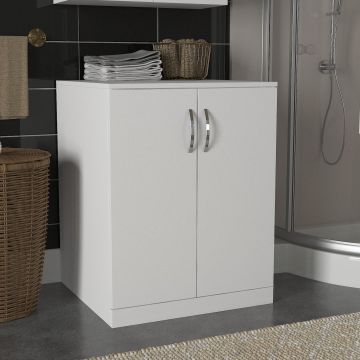 Armoire de salle de bain en bois | Blanc | Epaisseur 18mm | Fixation murale