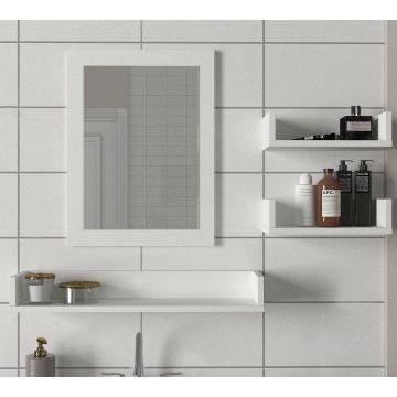 Meuble de salle de bain Furny Home - 100% mélamine, épaisseur 18mm, blanc