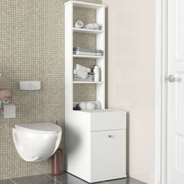 Cabinet de salle de bain Talon" | 100% Mélamine | Epaisseur 18mm | Blanc