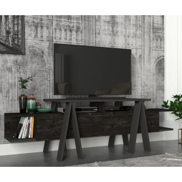 Talon TV Stand | Melamine Coated | 18mm Thickness | 160x50cm | Black Anthracite