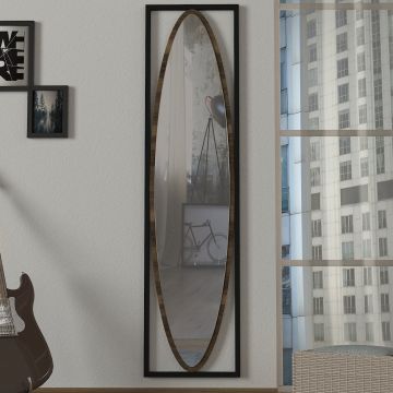 Miroir décoratif en bois Talon | 100% mélaminé | Noyer noir