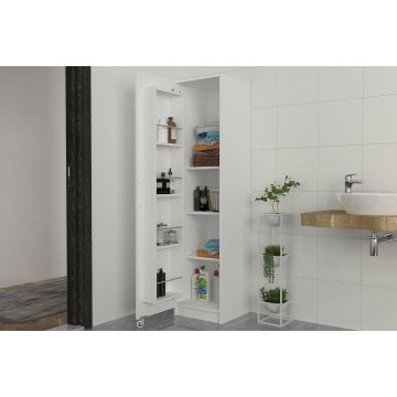 Tera Home Armoire de salle de bain | 1 porte polyvalente | Blanc