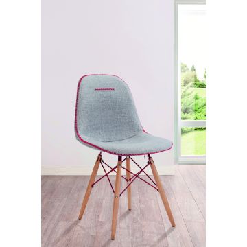 Chaise en fibre de verre Kalune Design, trio multicolore