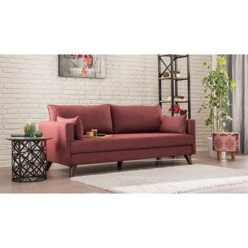 Canapé-lit 3 places confortable | Design élégant | Rouge bordeaux