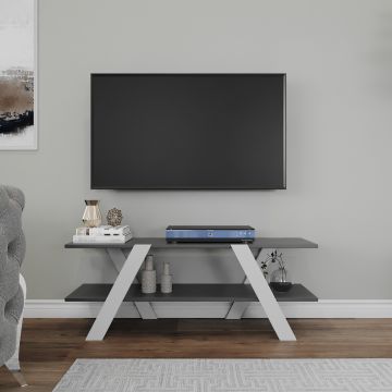 Kalune TV Stand | 18mm Thick | 120cm Width | White Anthracite