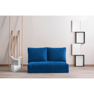 Canapé-lit 2 places, design confortable et élégant, structure 100 % métal, tissu 100 % polyester