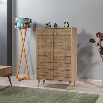 Vella Multi Purpose Cabinet | Oak | 80x127x36 cm