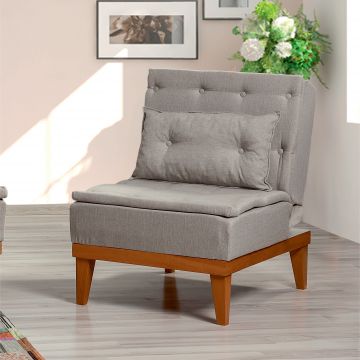 Atelier Del Sofa Wing Chair | Hornbeam Wood | 100% Linen | Cream