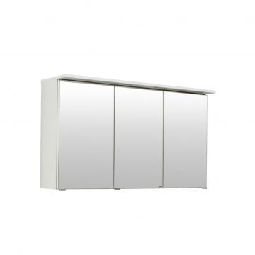 Armoire de toilette Bobbi 120cm modèle 1 3 portes & eclairage LED - blanc