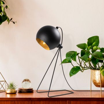 Fulgor Lampe de table | Corps en métal | Or noir | 28x15x45cm