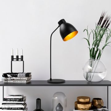 Fulgor Lampe à poser en métal | 18x29x60 cm | Noir or