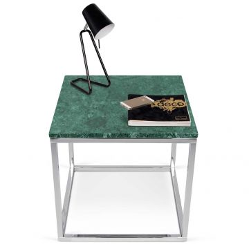 Table d'appoint Prairie - marbre vert/chrome