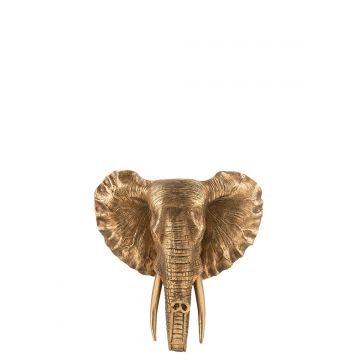 Elephant suspendu resine antique or