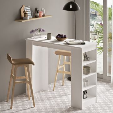 Locelso Bar Table" | 18mm | 120x101 | Blanc