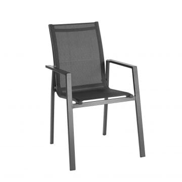 Chaise de jardin Perry aluminium - noir